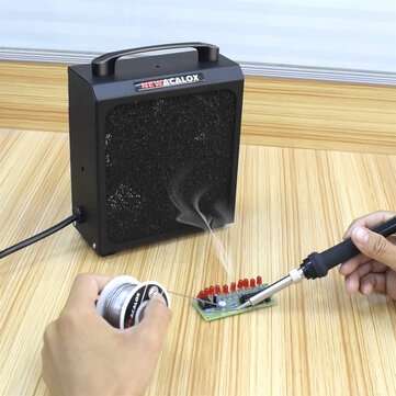 NEWACALOX Solder Smoke Absorber Remover Fume Extractor Smoke Prevention Absorber (PLUG: 110VUSPLUG)