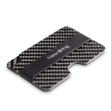 NewBring NBQJ0802 Card Holder Carbon Fiber Utility-thin Mini Money Clip Credit Car... (COLOR: BLACK)