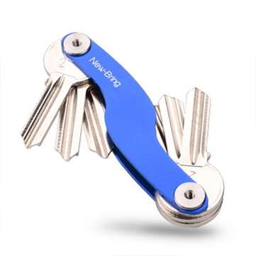 New-Bring Modern Multi-functional Clip Key Holder Ring Key Wallet Metal Key Organiz... (COLOR: BLUE)