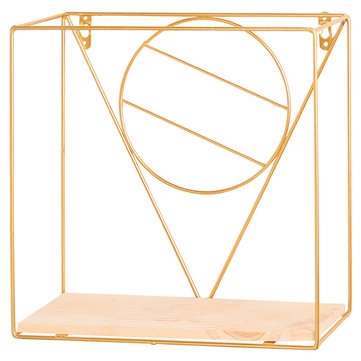 Nordic Geometery Iron Wall Hanging Storage Shelf Rack Home Decorations