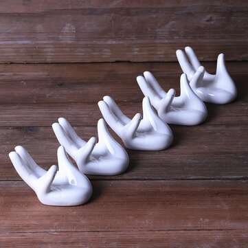 Ocarina Bracket Hand Shape White Ceramics Handle Elegant Decoration Bracket 6 Hole 12 Hole Ocarina S
