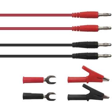 P1041B 6 in 1 1M 4mm Banana to Banana Plug Test Lead kits Alligator Clip Clamps to 6mm U-type Plug R