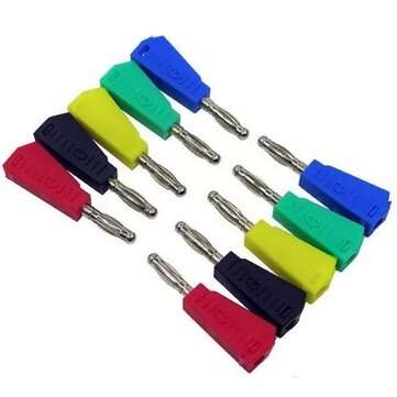P3002 100pcs Yellow  4mm Stackable Nickel Plated Speaker Multimeter Banana Plug Connector Test Probe