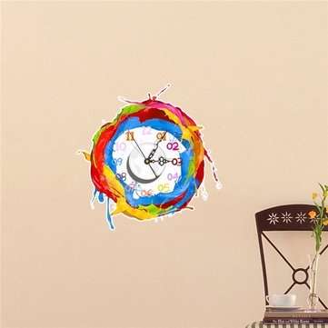 PAG STICKER 3D Wall Clock Decals Oil Painting Pigment Wall Sticker Home Wall Decor Gift