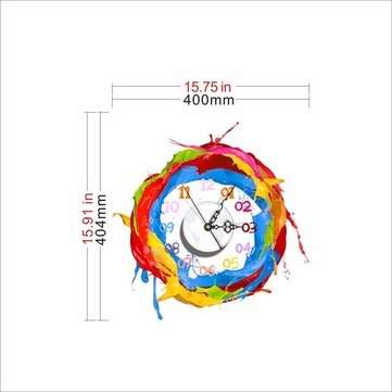 PAG STICKER 3D Wall Clock Decals Oil Painting Pigment Wall Sticker Home Wall Decor Gift
