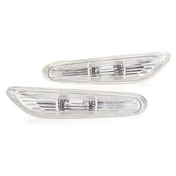Pair Car Side Marker Lights Left Right Turn Indicator Signal Lamps for BMW E90 E9... (COLOR.: WHITE)