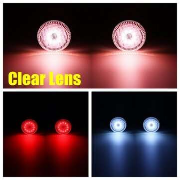 Pair LED Rear Bumper Reflector Brake Lights For Nissan Qashqai 2007-2015 for Toyo... (COLOR.: CLEAR)