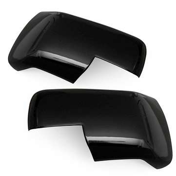 Pair Gloss Black Car Wing Side Mirror Cover For Land Rover Discovery 3 Freelander 2 Range Rover Spor