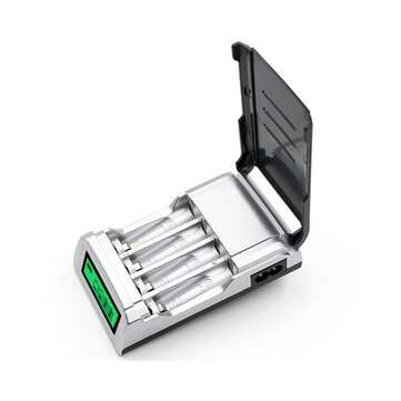 Palo C905W 4 Slot LCD Display AA AAA NiCd NiMh Rechargeable Battery Charger  (ADAPTOR: EU)