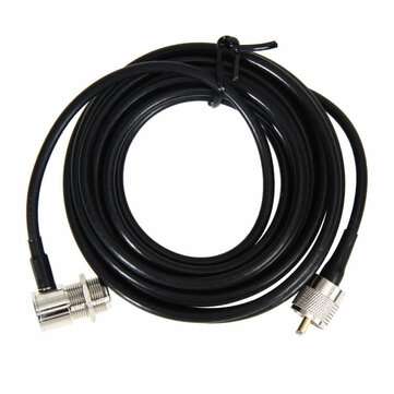 PL259 Antenna Connector Coaxial Extend Cord Cable SO239 5M 16ft for Car Radio Walkie Talkie MP320 MP