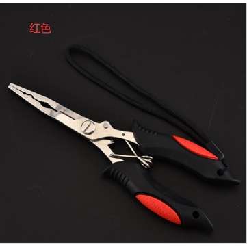 Pliers Hook Remover Line Cutter Stainless Steel Scissors w/ Storage Bag Pliers (COLOR.: RED)
