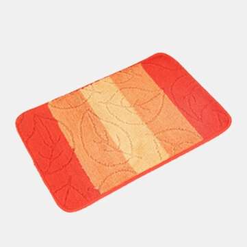 Polypropylene Bathroom Bedroom Floor Carpet Leaves And Stripe Pattern Non-Slip Living ... (TYPE: #1)