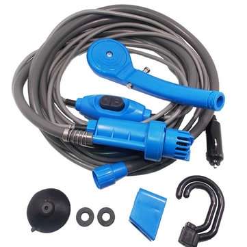 Portable Car Washer DC 12V Camping Shower Car Shower Washer Set Electric Pump Sprayer For Outdoor Ca