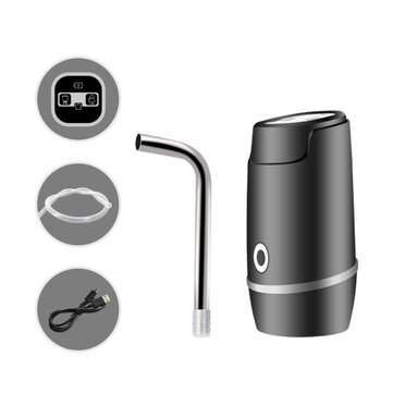 Portable Electric Auto Water Pump USB Rechargeable Gallon Bottle Dispenser Pump  (COLOR1: BLACK)