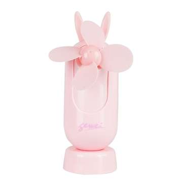 Portable Handheld Mini USB Fan Rechargeable Air Cooler Air Conditioning Fans Silen... (COLOR.: PINK)