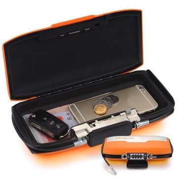 Portable Outdoor/Indoor Sports Storage Beach Safe Box with Combination Lock and Safety Cable Key Kee