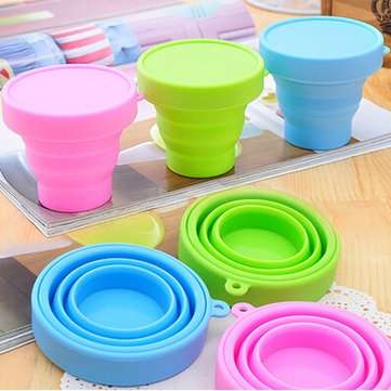 Portable Silicone Retractable Folding Cup Telescopic Collapsible Outdoor Sports Camping Travel Mug