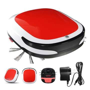 Portable Smart Robotic Vacuum Auto Cleaning Microfiber Cleaner Mop Floor Sweeper (COLOR1: BLACK)