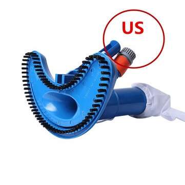 Portable Swimming Pool Jet Vacuum Brush Swimming Spa Pool Pond Fountain Cleaning Kit (TYPE: USPLUG)