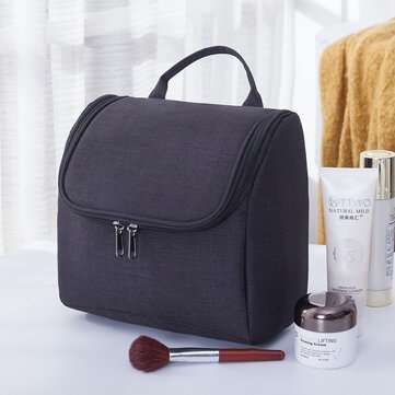 Portable Travel Cosmetic Bag With Hooks Large-capacity Cosmetic Organizer (COLOR.: BLACK)