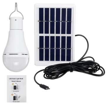 Portable Solar Powered LED Light Bulb Remote Control 7W 9W Hang Up La... (TYPE: 9WWITHREMOTECONTROL)