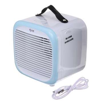 Portable Tabletop Cooler Fan Home 2 Speeds USB Mini Atomization Air Conditioner (COLOR: BLUE)
