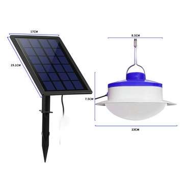 Portable Solar Panel Power LED Light Sensor Camping Lantern Outdoor Tent Fishing Hanging Emergency L