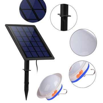 Portable Solar Panel Power LED Light Sensor Camping Lantern Outdoor Tent Fishing Hanging Emergency L