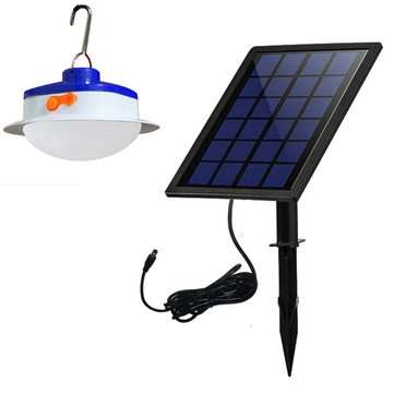 Portable Solar Panel Power LED Light Sensor Camping Lantern Outdoor Tent Fishing Hanging Emergency L