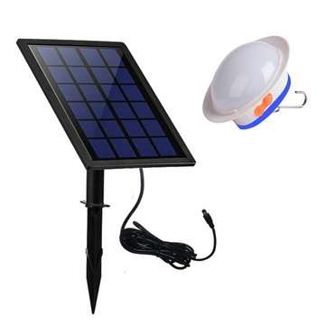 Portable Solar Panel Power LED Light Sensor Camping Lantern Outdoor Tent Fishing Hanging Emergency L