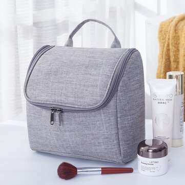 Portable Travel Cosmetic Bag With Hooks Large-capacity Cosmetic Organizer (COLOR.: GRAY)