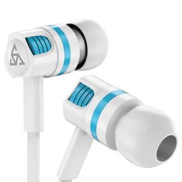 PTM T2 3.5mm In-Ear Wired Headset Super Bass Sport Handsfree Earphone With M... (COLOR.: BLUE&WHITE)