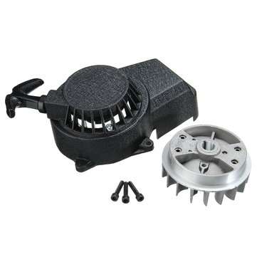 Pull Start Pull Starter Flywheel Alloy For 47cc 49cc Mini Scooter Dirt ATV Quad (COLOR.: BLUE)