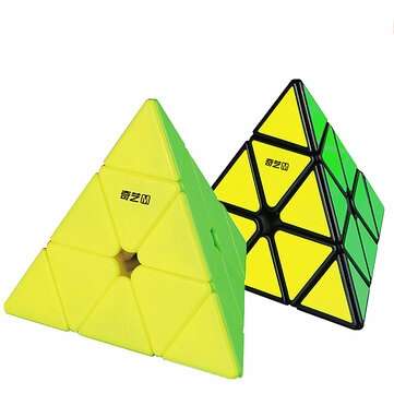 Qiyi Magnetic Series 3x3 Pyramid Magic Cube Professional Magic Cube Twisty Speed P... (COLOR: BLACK)