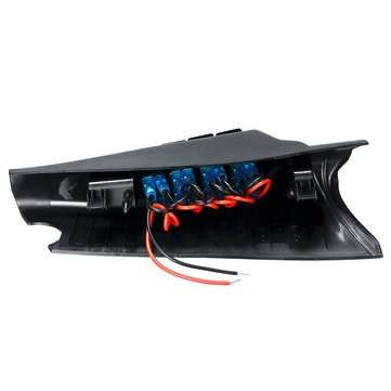 Red Left Side A Pillar Switch Pod Panel with 4 Boat Rocker Switch for Jeep Wrangler JK 2011-2017