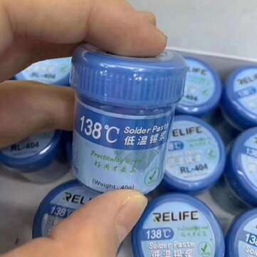 RELIFE RL-404 Lead-free Solder Paste Low Temperature Melting Point 138 Degrees Tin Paste Phone PCB B