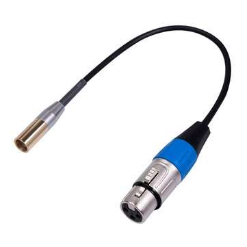 REXLIS Mini XLR 3 Pin Male to 3 Pin Female Audio Cable Double Shielded Microphone Ca... (LENGTH: 1M)