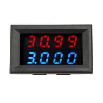 RIDEN 0-33V 0-3A Four Bit Voltage Current Meter DC Double Digital LED Displa... (COLOR.: RED&BLUE)