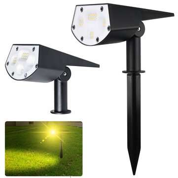 Rotatable Solar Powered Waterproof 20LED Lawn Lamp Outdoor Spotlight Garden L... (COLOR.: WARMWHITE)