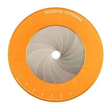 Round Compass Ruler Adjustable Size Stainless Steel Compass Drawing Tools Circle... (COLOR.: YELLOW)