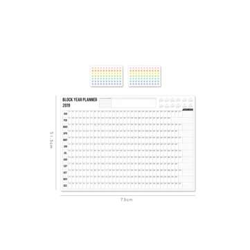 Rosy Posy2019/2020 Plan Table Wall Calendar 365 Day Schedule Countdown Calendar (COLOR.: 002)
