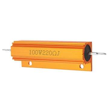 RX24 100W 220R 220RJ Metal Aluminum Case High Power Resistor Golden Metal Shell Case Heatsink Resist