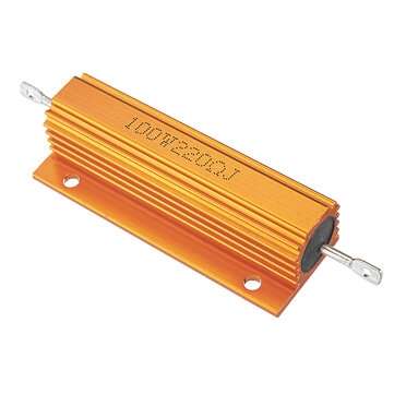 RX24 100W 220R 220RJ Metal Aluminum Case High Power Resistor Golden Metal Shell Case Heatsink Resist