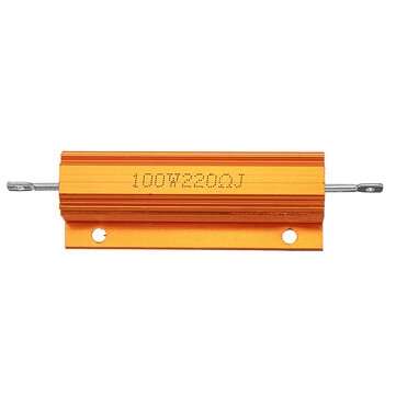RX24 100W 220R 220RJ Metal Aluminum Case High Power Resistor Golden Metal Shell Case Heatsink Resist