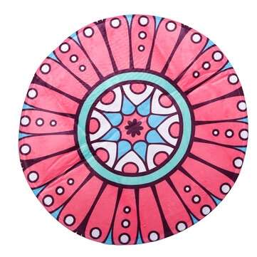 Round Style Decoration Fluffy Rugs Shaggy Carpet Floor Mat (COLOR.: PINK)