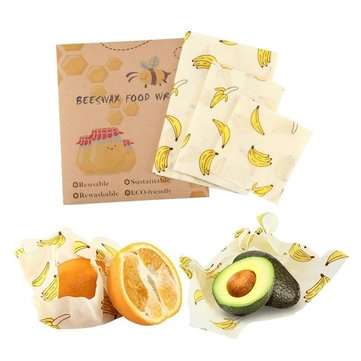 Safety Beeswax Food Wrap Fresh Keeping Reusable Paper Seal Storage Cover  (PATTERN: BANANA)