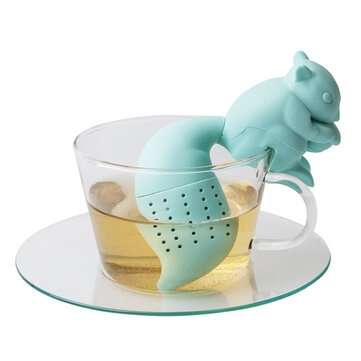 Silicon Squirrel Tea Loose Leaf Strainer Filter Infuser (COLOR.: BLUE)