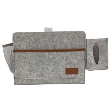 Shunagli SL-SN23 1Pcs Felt Storage Hanging Bag Bedside Storage Wall Bag With R... (COLOR: LIGHTGREY)