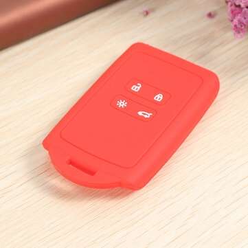 Silicone Case Key Fob Key Case For Renault koleos Kadjar 2016 2017 (COLOR: RED)