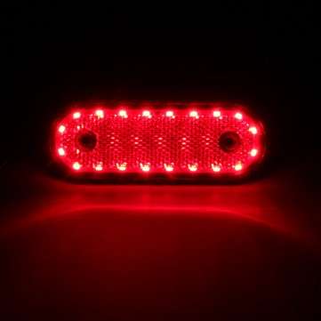 Single Red 24v 20led with rubber edge 12cm Shock absorbing sponge pad Reflective mask Ip67 side Corn